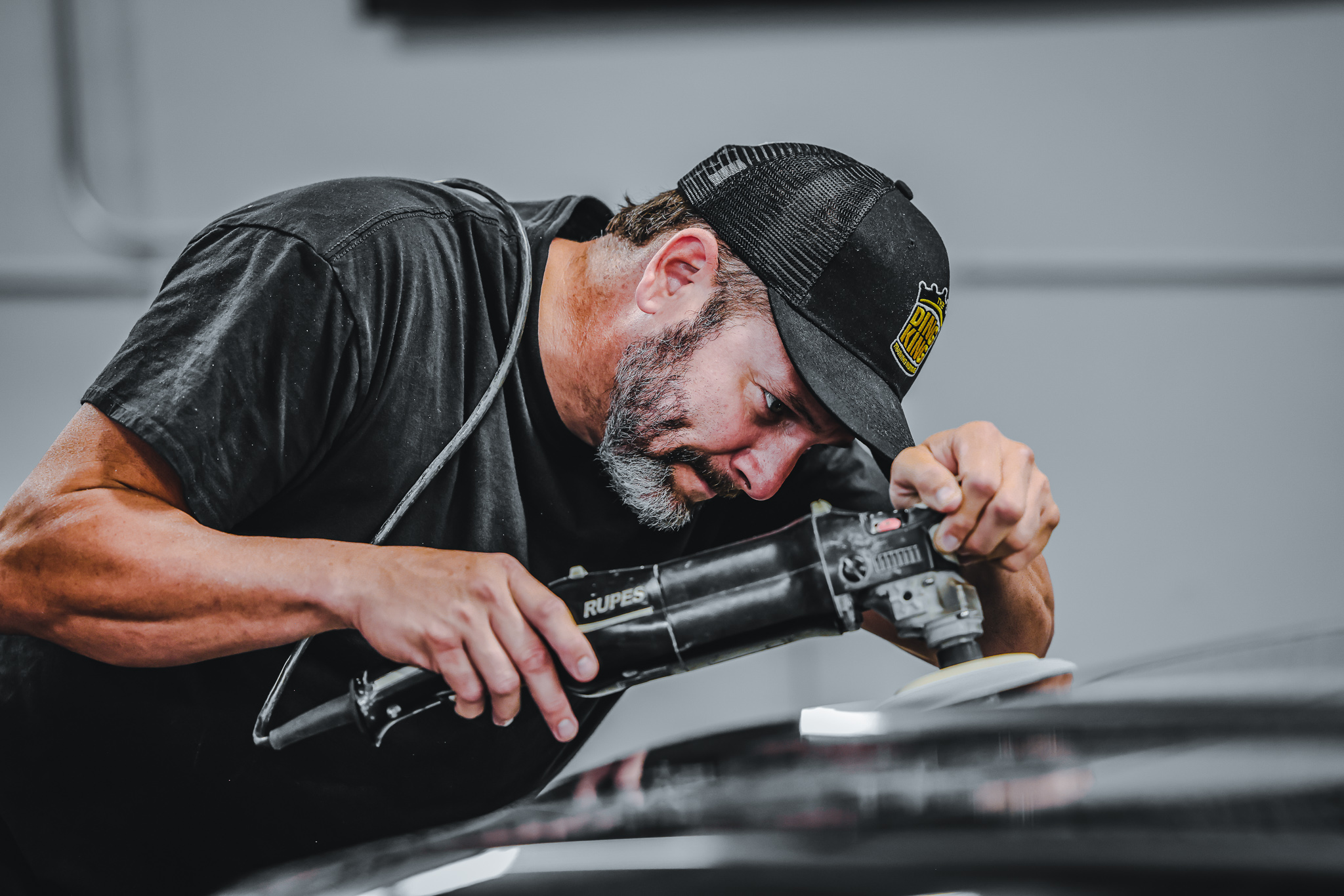 paint touch-up tech buffing hood